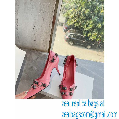 Balenciaga Heel 9cm Cagole Pumps in Arena lambskin Pink 2023