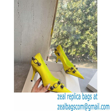 Balenciaga Heel 9cm Cagole Pumps in Arena lambskin Yellow 2023