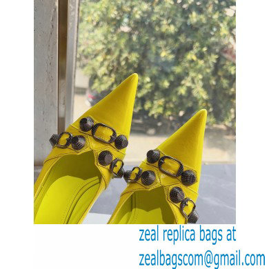 Balenciaga Heel 9cm Cagole Pumps in Arena lambskin Yellow 2023