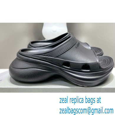 Balenciaga Pool Crocs Slide Sandals in rubber Black 2023