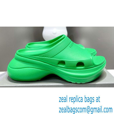 Balenciaga Pool Crocs Slide Sandals in rubber Green 2023