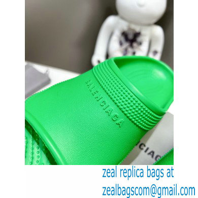 Balenciaga Pool Crocs Slide Sandals in rubber Green 2023