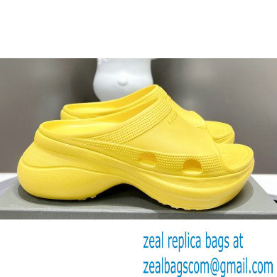 Balenciaga Pool Crocs Slide Sandals in rubber Yellow 2023