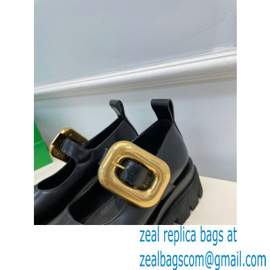 Bottega Veneta Brushed leather Lug Mary-Jane flats Black 2023 - Click Image to Close