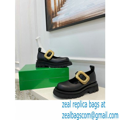 Bottega Veneta Leather Lug Mary-Jane flats Black 2023