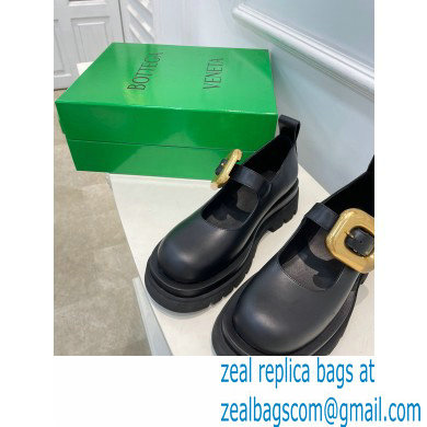 Bottega Veneta Leather Lug Mary-Jane flats Black 2023