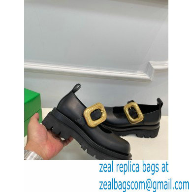 Bottega Veneta Leather Lug Mary-Jane flats Black 2023