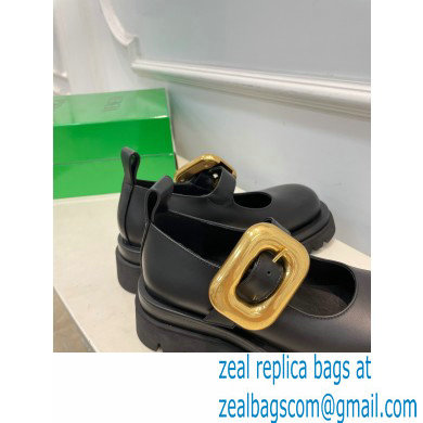 Bottega Veneta Leather Lug Mary-Jane flats Black 2023