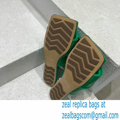 Bottega Veneta Padded Intreccio leather Patch Flat Mules Green 2023 - Click Image to Close