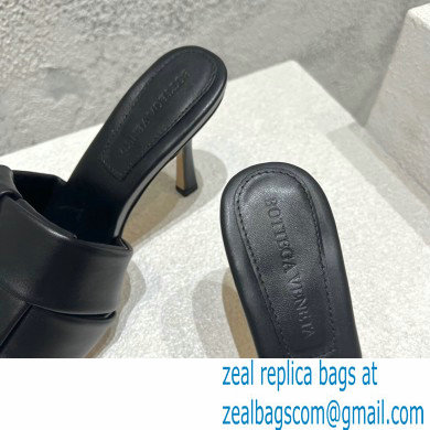 Bottega Veneta Padded Intreccio leather Patch Heel Mules Black 2023