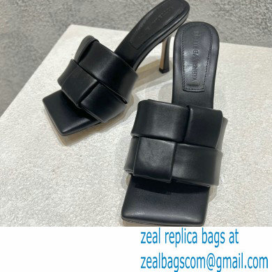 Bottega Veneta Padded Intreccio leather Patch Heel Mules Black 2023