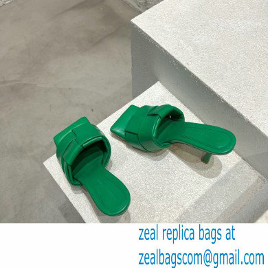 Bottega Veneta Padded Intreccio leather Patch Heel Mules Green 2023 - Click Image to Close