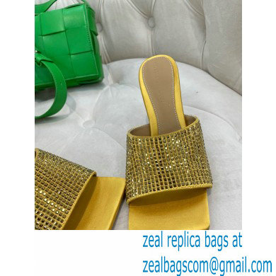 Bottega Veneta Stretch Strass-embellished silk Mules Gold 2023