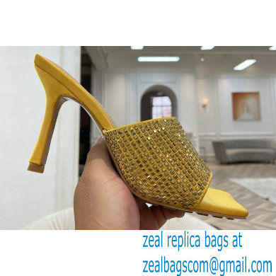 Bottega Veneta Stretch Strass-embellished silk Mules Gold 2023