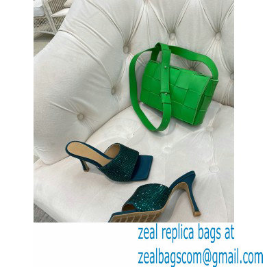 Bottega Veneta Stretch Strass-embellished silk Mules Green 2023