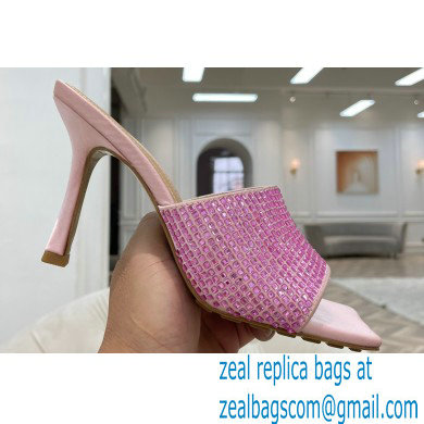 Bottega Veneta Stretch Strass-embellished silk Mules Pink 2023