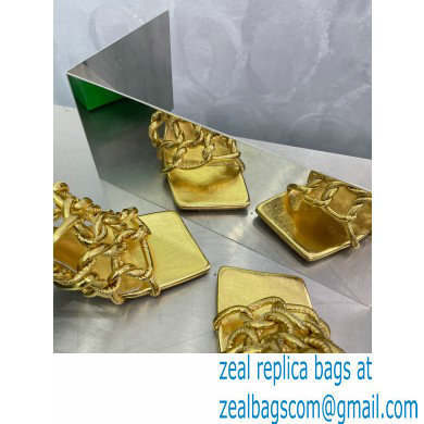 Bottega Veneta Stretch Twist Mules Metallic Gold 2023 - Click Image to Close