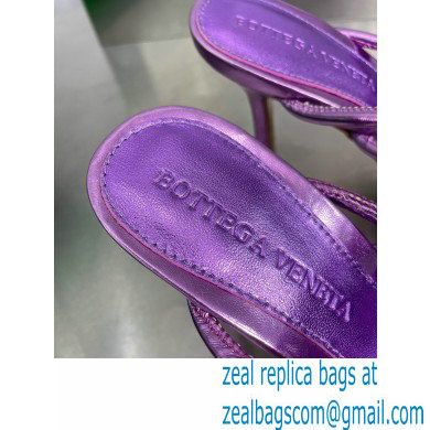 Bottega Veneta Stretch Twist Mules Metallic Purple 2023 - Click Image to Close