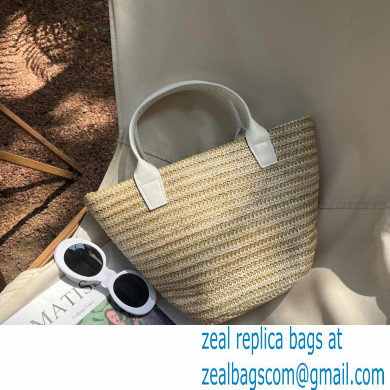 CELINE RAFFIA TRIOMPHE tote bag WHITE 2023