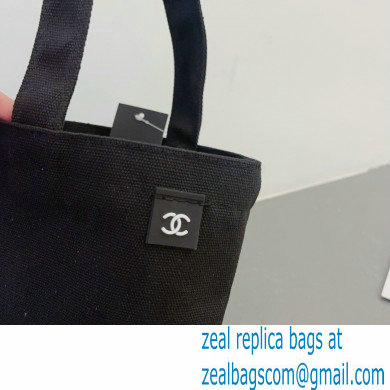 CHANEL VINTAGE CC CANVAS BAG black 2023