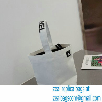 CHANEL VINTAGE CC CANVAS BAG white 2023