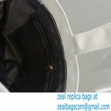CHANEL VINTAGE CC CANVAS BAG white 2023