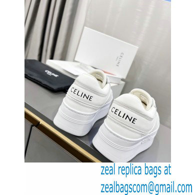 Celine Block Sneakers With Wedge OUTSOLE In Calfskin White 2023