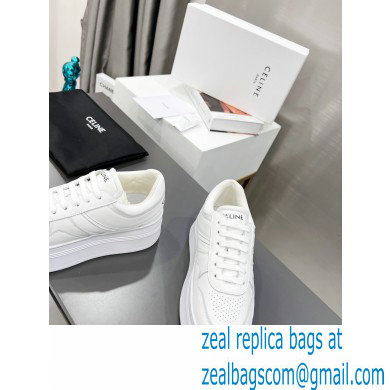 Celine Block Sneakers With Wedge OUTSOLE In Calfskin White 2023