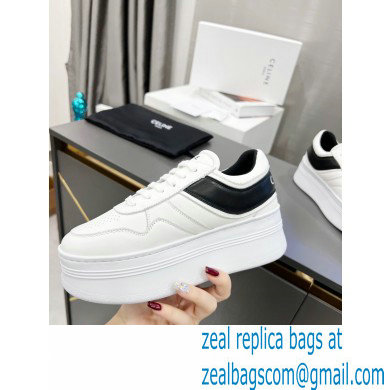 Celine Block Sneakers With Wedge OUTSOLE In Calfskin White/Black 2023