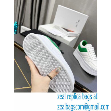 Celine Block Sneakers With Wedge OUTSOLE In Calfskin White/Green 2023 - Click Image to Close