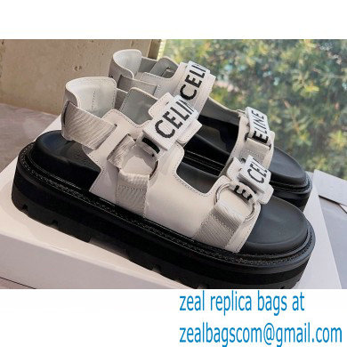 Celine Bulky Outdoor Sandals In Calfskin White 2023