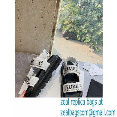 Celine Bulky Outdoor Sandals In Calfskin White 2023 - Click Image to Close