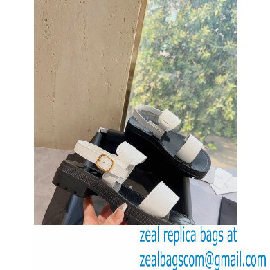 Celine CLEA TRIOMPHE Sandals In Calfskin White 2023