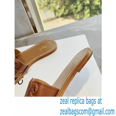 Celine TRIOMPHE Mules In Calfskin Brown 2023