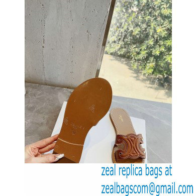 Celine TRIOMPHE Mules In Calfskin Brown 2023