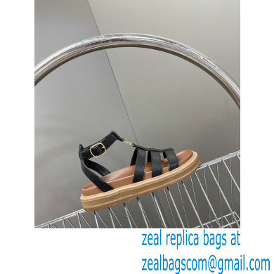 Celine TRIOMPHE Sandals In Calfskin Black 2023