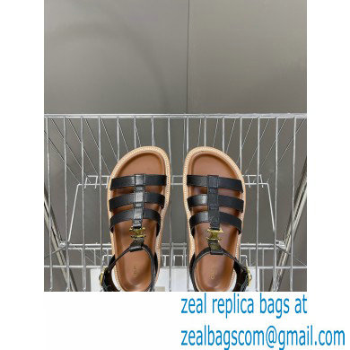 Celine TRIOMPHE Sandals In Calfskin Black 2023