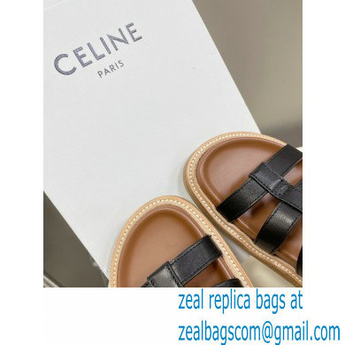 Celine TRIOMPHE Sandals In Calfskin Black 2023