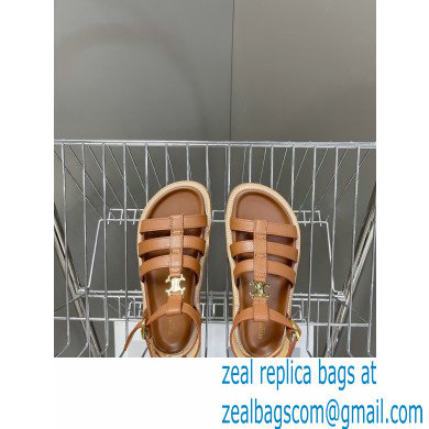 Celine TRIOMPHE Sandals In Calfskin Brown 2023