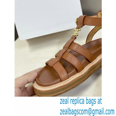 Celine TRIOMPHE Sandals In Calfskin Brown 2023