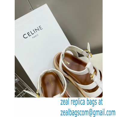 Celine TRIOMPHE Sandals In Calfskin White 2023