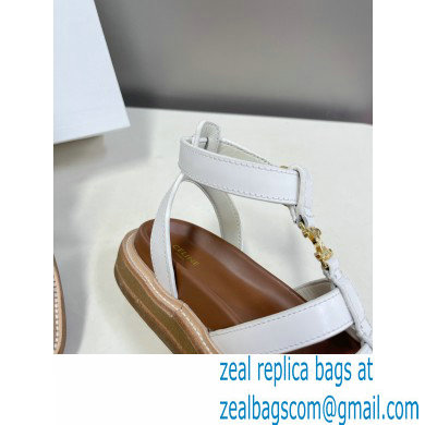 Celine TRIOMPHE Sandals In Calfskin White 2023