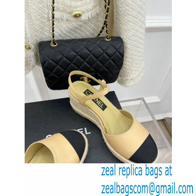 Chanel CC Logo Espadrilles Sandals Beige 2023
