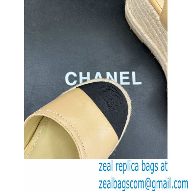 Chanel CC Logo Espadrilles Sandals Beige 2023