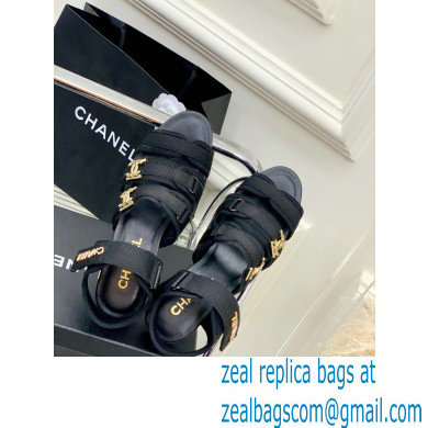 Chanel Heel 1cm Lycra Logo Sandals 2023