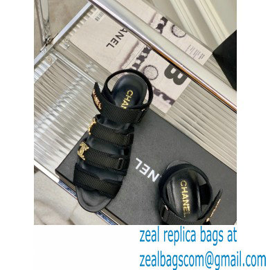 Chanel Heel 1cm Lycra Logo Sandals 2023