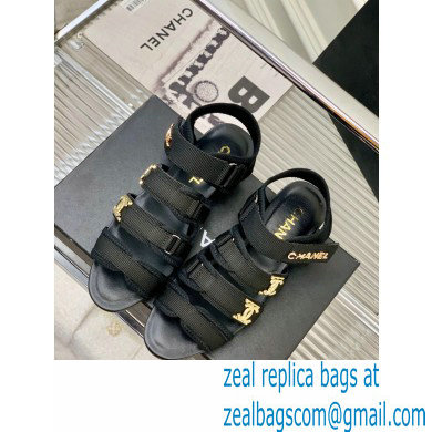 Chanel Heel 1cm Lycra Logo Sandals 2023
