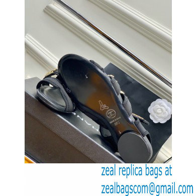 Chanel Heel 1cm Lycra Logo Sandals 2023