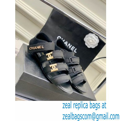 Chanel Heel 1cm Lycra Logo Sandals 2023
