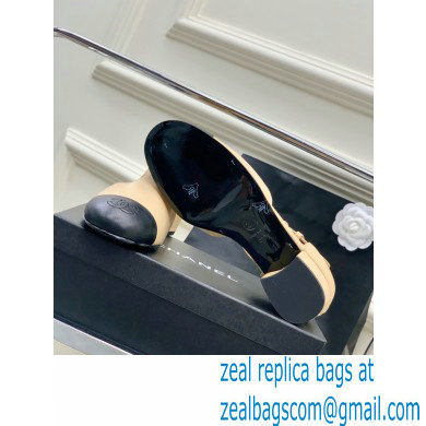 Chanel Heel 2cm Leather Round Toe Mary Janes Beige 2023